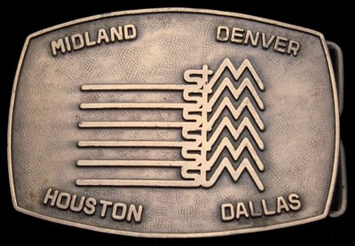 OA16141 *NOS* BONITA HEBILLA DE CAMPO PETROLÍFERO MIDLAND DENVER DALLAS BRASSTONE AÑOS 70 **STM** Foto 1 de 2