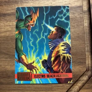 1995 Marvel Versus DC Electro vs Black Lightning Card Battles 71 Fleer Skybox - Picture 1 of 2