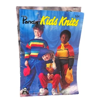 Panda Kids Knits #524 10 Designs 8 Ply for 1-8 Years old - Image 1 of 4