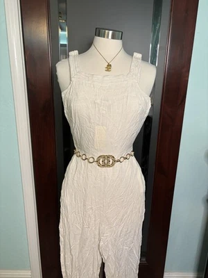 Nuevo Mono Monteau Los Angeles para Mujer Nuevo con Etiquetas Mezcla de Lino Marfil Talla S #13 Foto 1 de 4