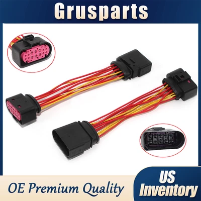 2Pcs 14 to 10 Pin Xenon HID Headlight Connector Adapter Fit VW Jetta Passat Golf - Image 1 of 4