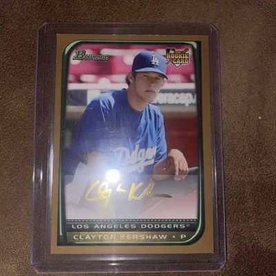 Bowman Topps Clayton Kershaw Gold 2008 #BDP26 RC Los Angeles Dodgers Foto 1 de 3