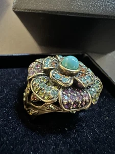 🩷Heidi Daus Ring "Passionate Posey" Swarovski Kristall Blume Größe 10 NEU - Bild 1 von 9