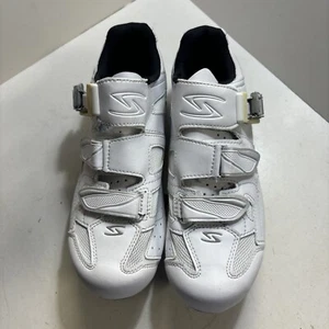 Serfas Men's Paceline 3-Strap Road Cycling Shoe ( White - 40 ) Sz 8 - Picture 1 of 7
