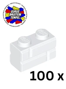 LEGO 100x Mauerstein 98283 1x2 1 x 2 weiß withe Winter Wall Snow Stone Brick NEW - Picture 1 of 1