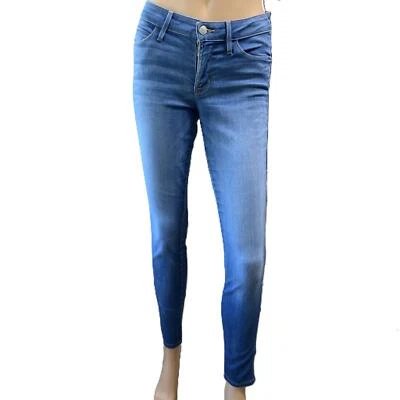 Pantalones de mezclilla ajustados Guess azules cinco bolsillos descoloridos talla 27 retro Y2K informales minimalistas Foto 1 de 4