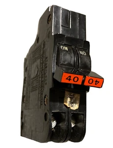 FPE Federal Pacific 40 Amp 2 Pole NC240 Stab-Lok Breaker Mini THIN NC - Picture 1 of 10