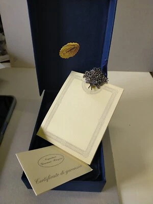 Giovanni Raspini Porta Block-notes Fermacarte Margherite Argento 800 Scatola - Immagine 1 di 4