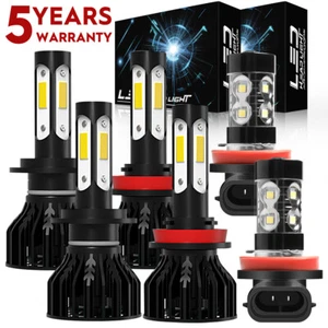 Combo de bombilla antiniebla alta/baja faros LED para Chevy Traverse 6000K 2013-2018 K9QC - Imagen 1 de 17