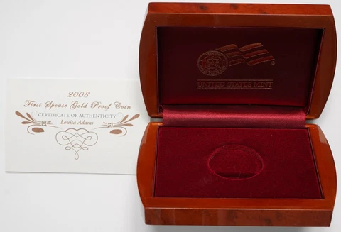 2008 Proof First Spouse 'Louisa Adams' Box & COA ONLY (X:19) Cover