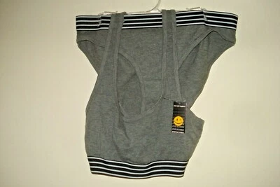 Conjunto de top corto y bragas hipster de algodón para damas jóvenes talla mediana gris Foto 1 de 2