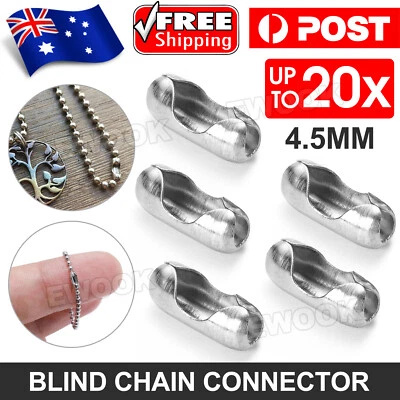 UP 20x Roller Blind Ball Chain Cord Connector Joiner Vertical Roman Holland Part - image 1 of 4