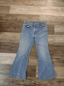 vtg Levi's bell bottom jeans 1970's mens 33x33 orange tag - Picture 1 of 13