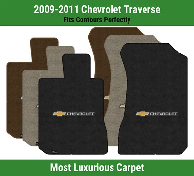 Alfombrillas delanteras Lloyd Luxe para Chevy Traverse '09-11 con pajarita Chevy y Word Foto 1 de 4