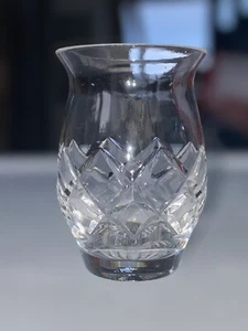 Vintage Crystal Glass Vase Diamond Cut. 9cm high - Picture 1 of 5