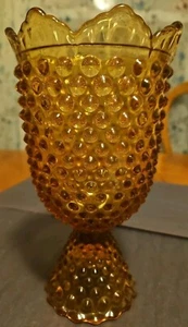 Vintage 1964 Fenton 8,75 Zoll Bernstein Schuhnagel Apotheker Glas ohne Deckel - Bild 1 von 6