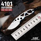 Mini Drop Point Knife Fixed Blade Pocket Hunting Survival Camp 12c27 Steel LED S