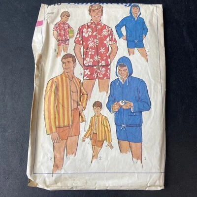 VTG Simplicity Seeing Pattern 7146 Men’s & Boys Swim Shorts & Jacket Size 38-40 - Image 1 of 4