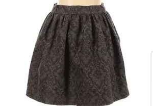 Zara Gonna Donna Grigia Casual Modello Paisley Taglia Media Senza Senza Etichette - Foto 1 di 8