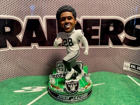 Josh Jacobs Las Vegas Raiders Gamebreaker Bobblehead LOW #29 out of 122 Cover