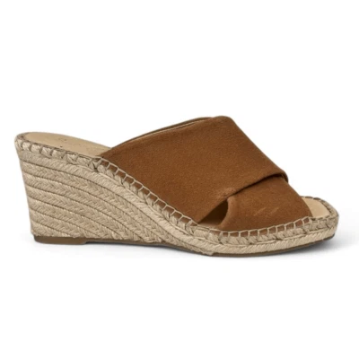 SPLENDID Britt Square Toe Cross Strap Espadrille Wedge in Brown Suede Size 10 - Image 1 of 4