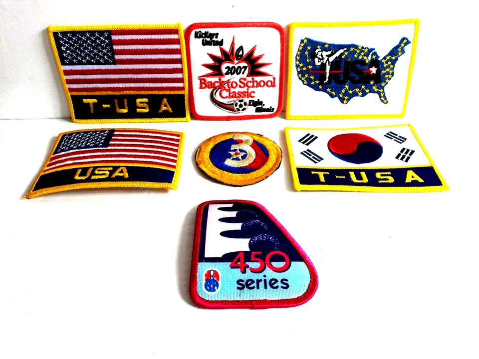 Various Martial Arts With USA Embroidered Cloth Patches G8 - Image 1 of 1