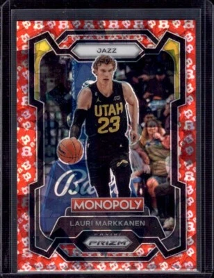 LAURI MARKKANEN  2023-24 Panini Prizm Monopoly Free Parking Prizms #85 - Image 1 of 2
