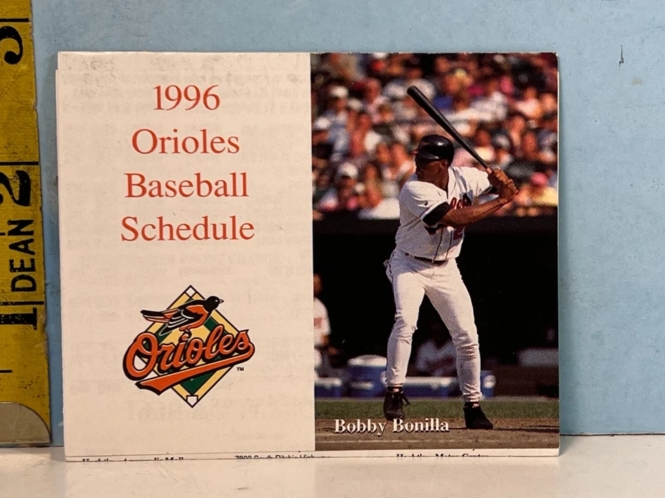 1996 Baltimore Orioles Major League Baseball Schedule Bobby Bonilla Cover - Image 1 of 4