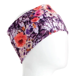 Women's Boho Wide Floral Design Headband Bandana Head Wrap Face Mask Neck Warmer - Picture 1 of 2