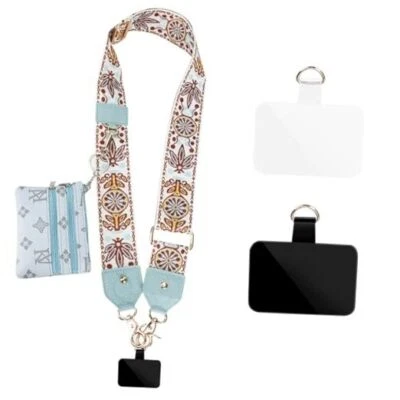 Correa de teléfono con bolsa con cremallera, correa Clip and Go para teléfono con billetera  Foto 1 de 4