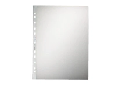 200 Leitz Prospekthüllen 4790 transparent genarbt 90my Universal-Lochung