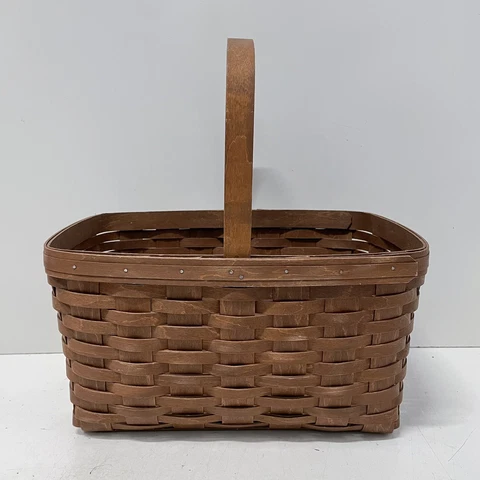 Longaberger RARE 14” Basket 2013 Made By Carmen #11 Signed Gary #10 & Jeff #12 Cover