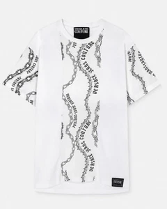 NWT Authentic Versace Jean Couture Men's Cotton T-Shirt Size XL Black/White - Picture 1 of 8