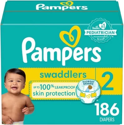 Pampers Swaddlers Disposable Diapers Size 2, 186ct - Image 1 of 4