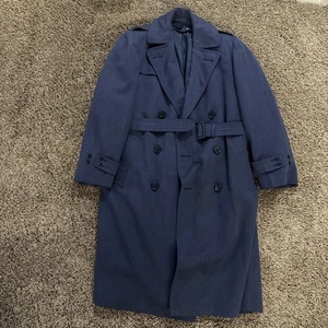 Vtg Air Force Mens Trench Coat Defense Squadron Leader With Zip Out Lining - Picture 1 of 12