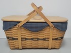 Longaberger 1999 Collectors Club Large Family Picnic Basket w/Liner and Inserts