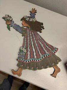 Carol Roeda Wood Girl 1996 Art Original - Bild 1 von 13