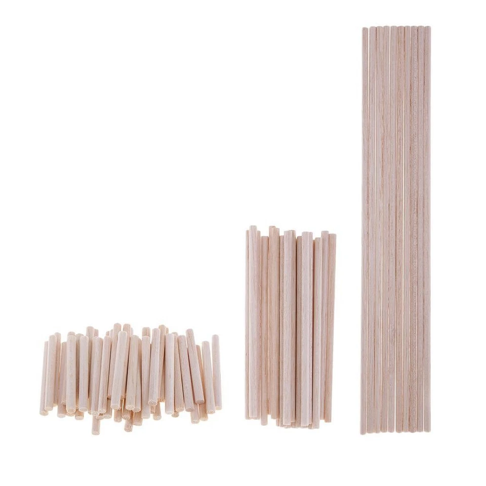 10/20/50pcs 50mm 120mm 300mm Unfinished Balsa Wood Round Wooden Stick Dowels - Image 1 of 1