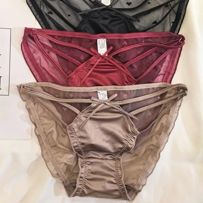 5 piezas Sexy Mujer Transparente Satén Bragas Calzoncillos Bikinis Ropa Interior Lencería Foto 1 de 4