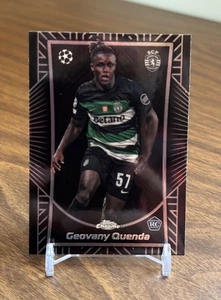 Geovany Quenda 2024-25 Topps Cromo UEFA UCC Shadow Etch SP #SE-13 Rookie RC SP - Imagen 1 de 2