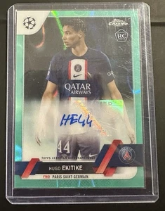 2022-23 Topps Chrome Hugo Ekitike Green Refractor Auto Paris-Saint Germain RC - Picture 1 of 2
