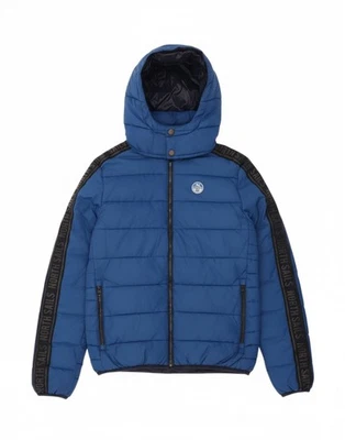 NORTH SAILS Mens Graphic Hooded Padded Jacket UK 34 XS Navy Blue Polyester DU81 - Image 1 of 4