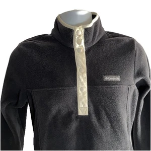 Columbia Three Lakes Half Snap Fleecepullover Damen Small schwarz Winter Outdoor - Bild 1 von 6