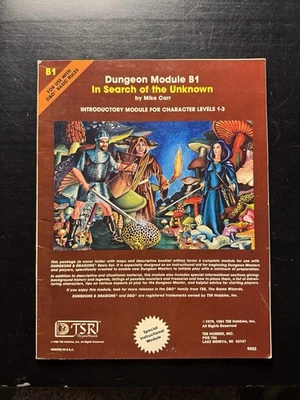 Vintage TSR Dungeons & Dragons Dungeon Module B1 1981 In Search of the Unknown - Image 1 of 4