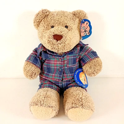 The Bear Factory Teddy W/ Plaid Shirt & Shorts Outfit - Original Tags - 40cm - Image 1 of 4