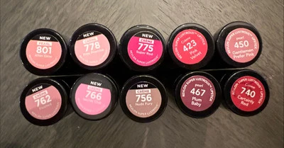 10 PACK MIXED LOT REVLON SUPER LUSTROUS LIPSTICK~Crème/Pearl~New Sealed~ - Image 1 of 4