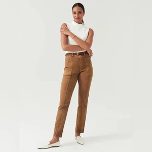 Nuovo con etichetta! Pantalone SPANX ELASTICIZZATO TWILL GAMBA DRITTA PICCOLO - Foto 1 di 9