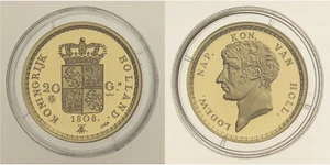 Niederlande - 20 Gulden Gold 1808 - PP Medaille , .925 Silber, 10 Gramm - Bild 1 von 3