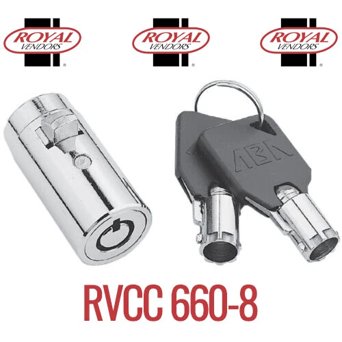 Royal Vendors 660-8 (RVCC 660-8) Vending Machine Lock - Coke - Cold Drinks