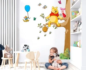 Baby Winnie The Pooh Winnie and Friends Balloon Wall Nursery Wall Decal sticker - Picture 1 of 4